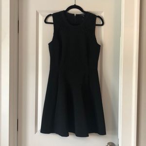 Madewell black fit and flare dress